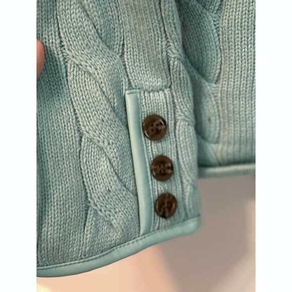 Talbots Women’s Cable Knit Shawl Collar Cardigan XL Cottage Coastal Grandmother - Picture 7 of 11